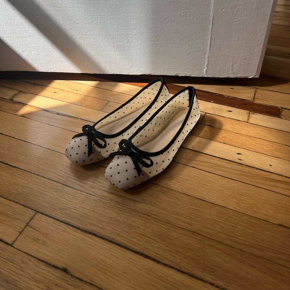 Mesh Polka Dot Flats - Picture 2 of 6